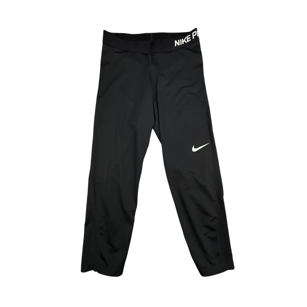 Nike Pro Leggings Womens Medium Black Athletic Dri-Fit Cropped Compression